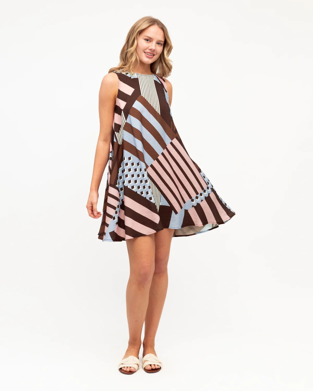 Milan Patchwork Mini Dress