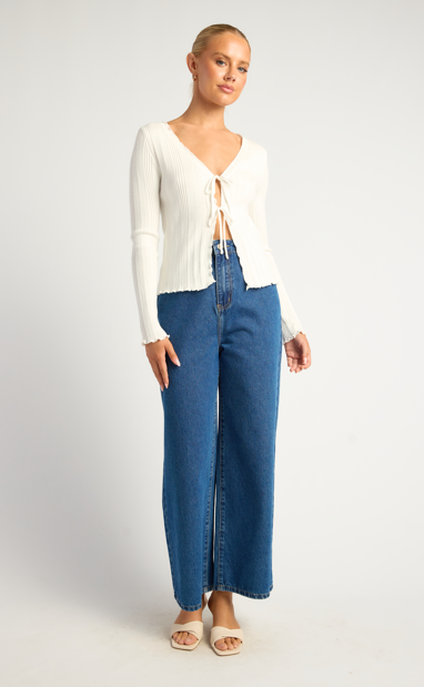 Willow Tie-Front Knit Top