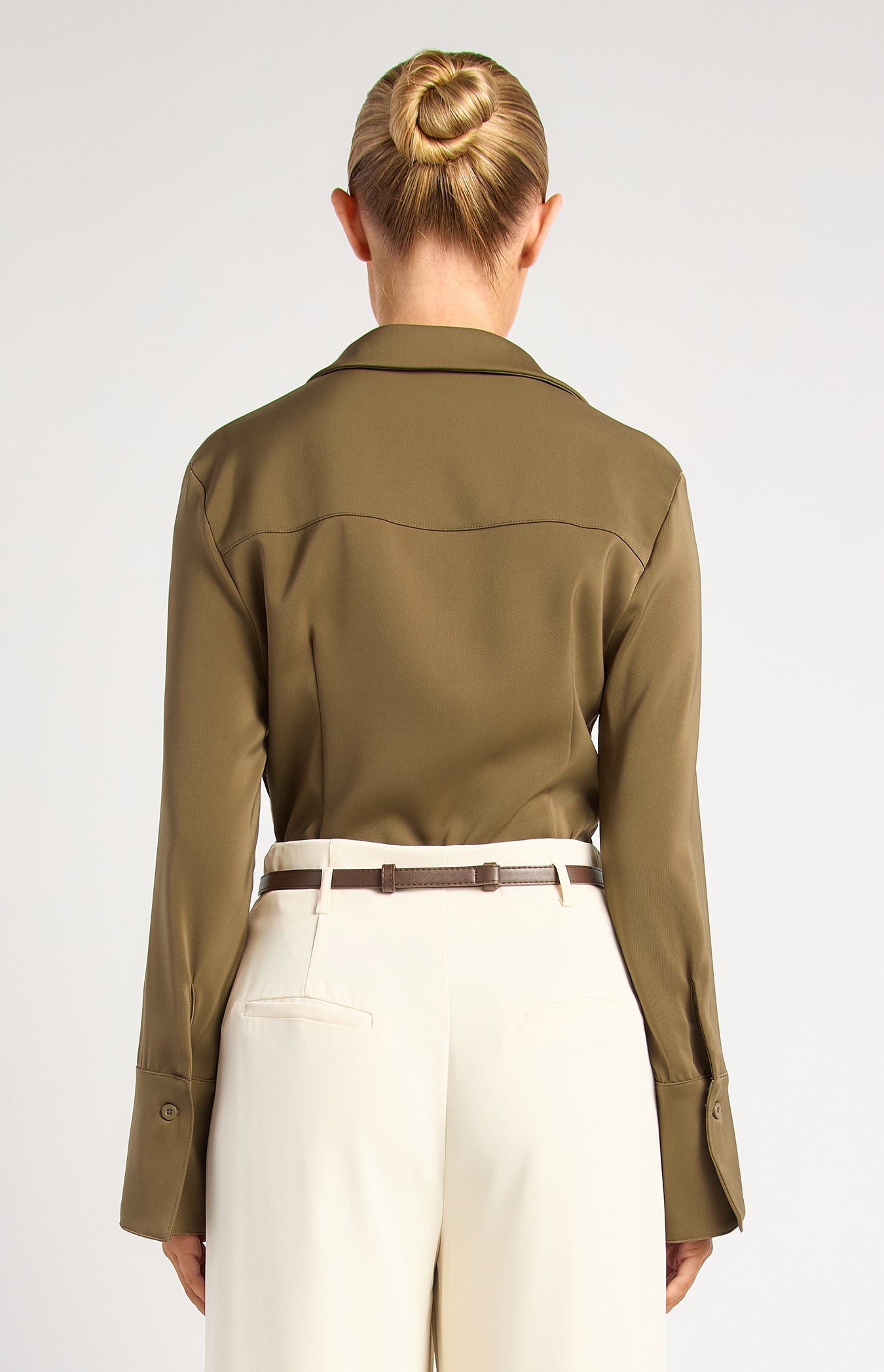 Kendra Flare Sleeve Blouse Olive