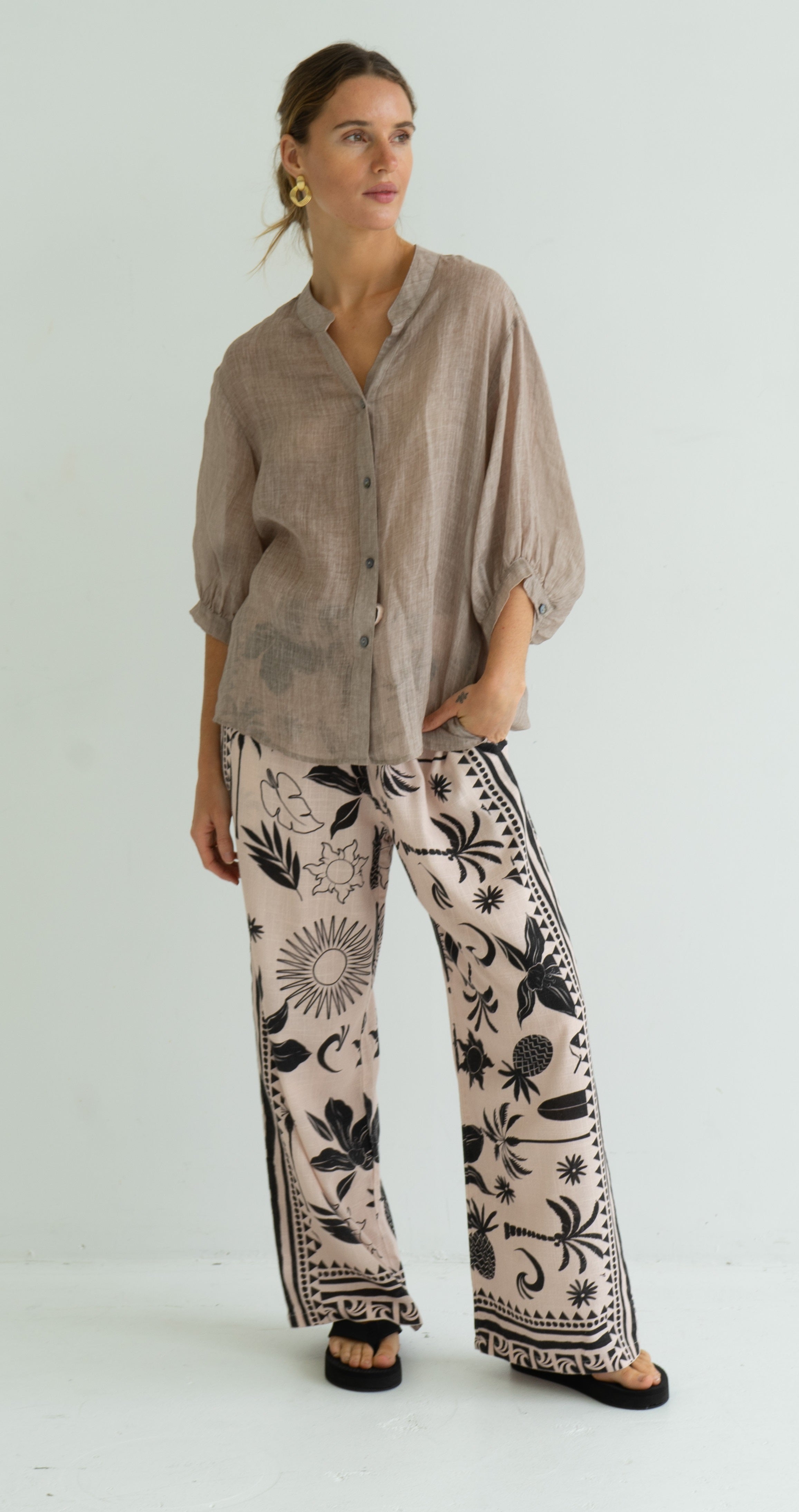 Fleur Linen Blend Pants