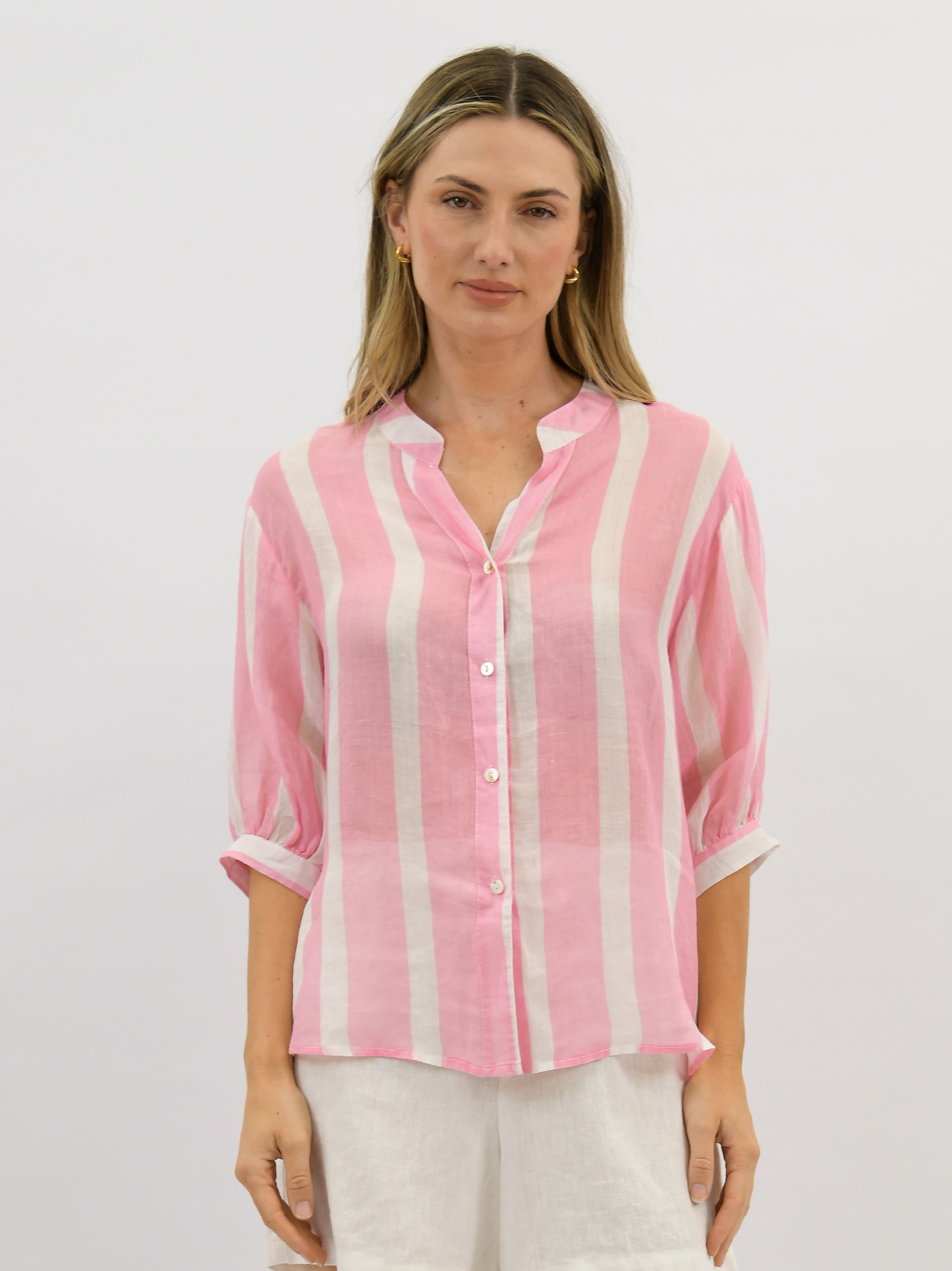 Bree Worthier Striped Linen Shirt