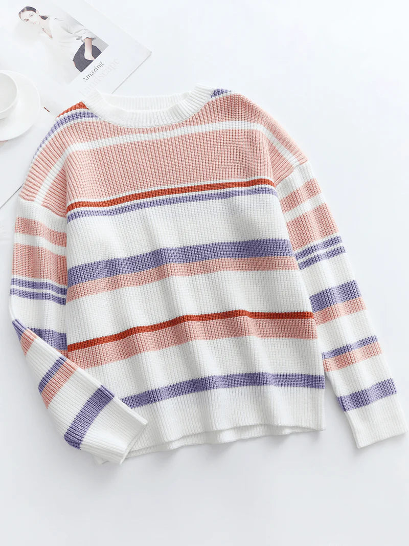 Clover Soft Ribbed Jumper Black/White
