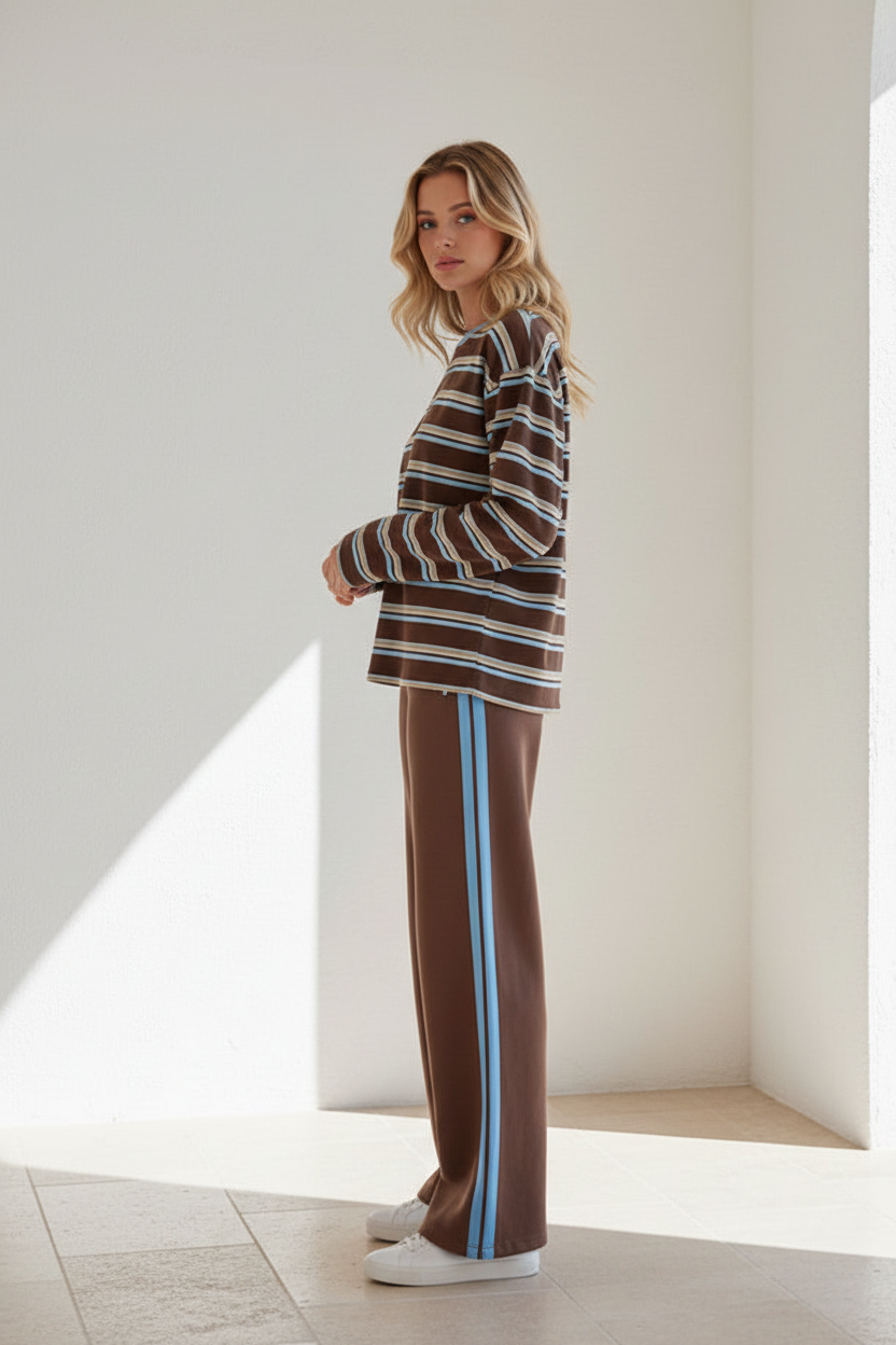 Jay Jersey Top & Cotton Pant Set