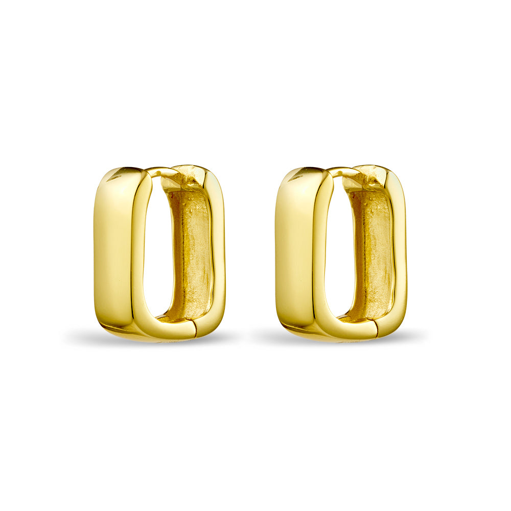 Chunky Squared Hoop Earrings