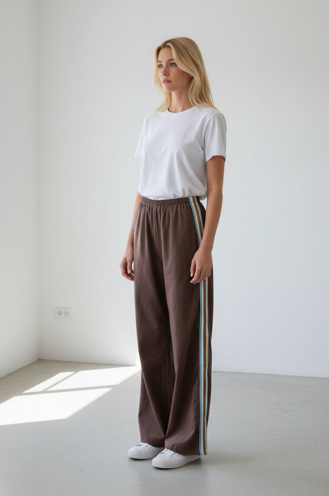 Blue Mocha Racer Stripe Pant / By Frankie