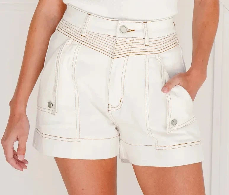 Denim Flip Pocket Shorts