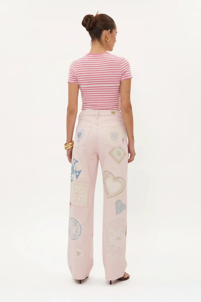 Loving Hearts Wide Leg Jeans