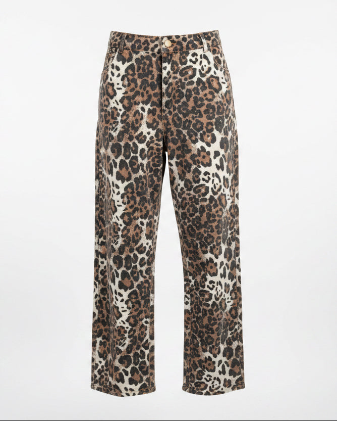 Tarah By Frankie Barrel Jean Multi Leopard