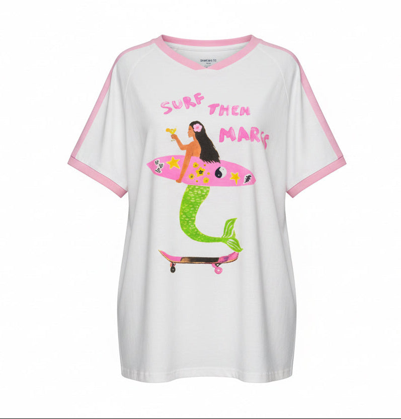 Surf Then Margs Tee White