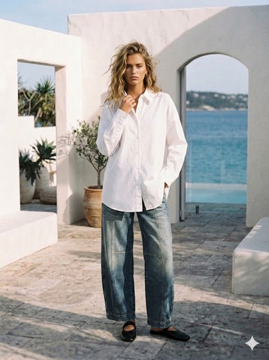 'Free Me' Oversized Cotton Shirt
