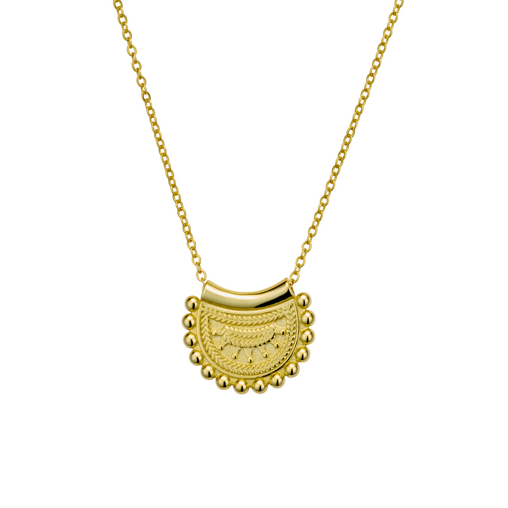 Bead Collar Pendant Necklace
