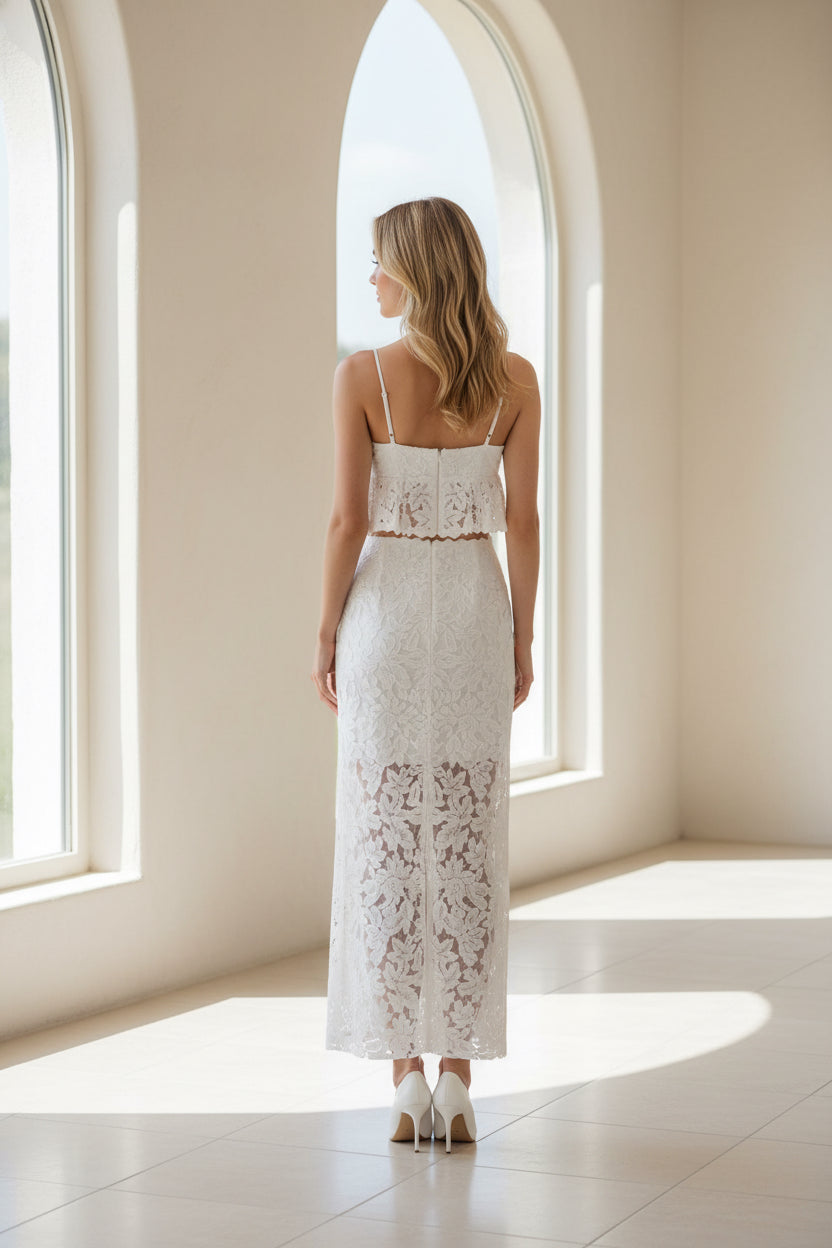 Cindy Lace 2 Piece Skirt Set