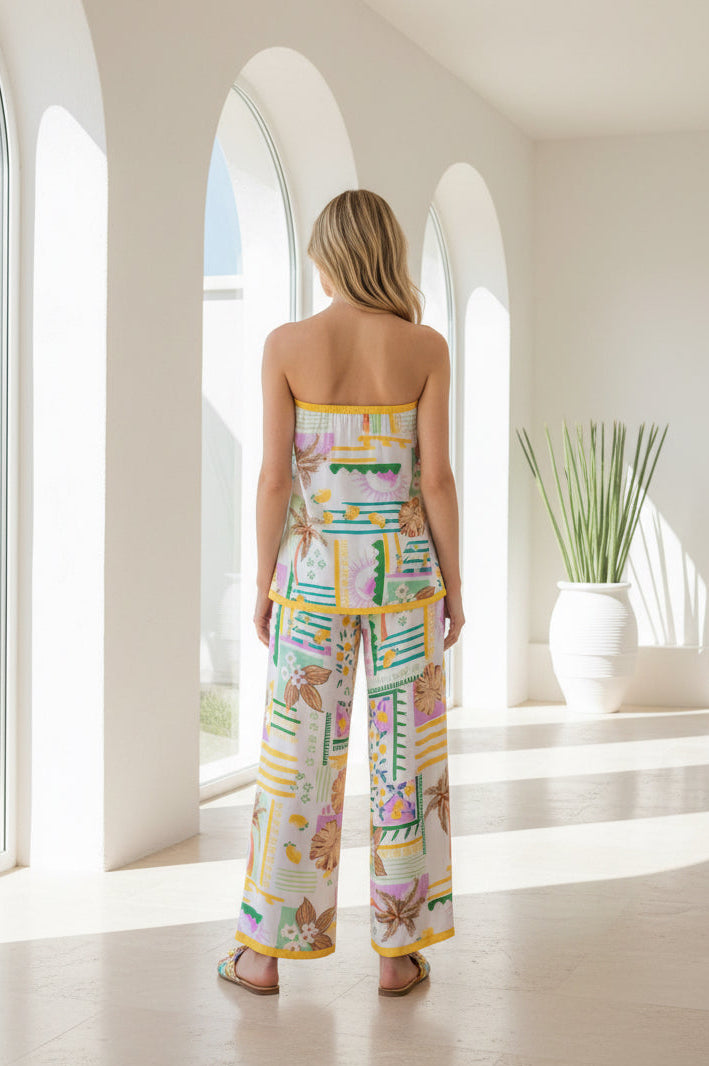 Bahama 2 Piece Strapless Top & Pant Set