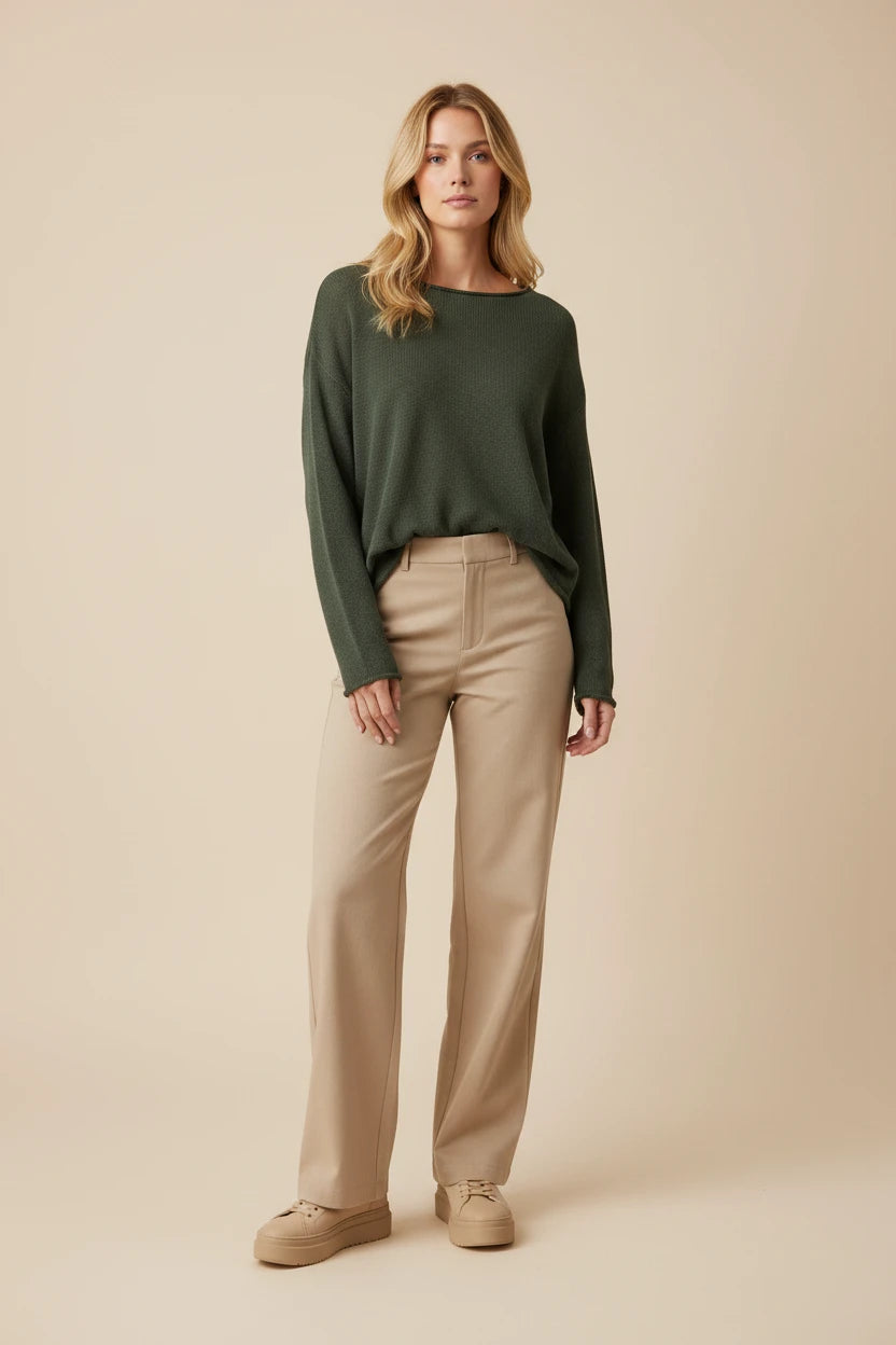 Spring Knit Long Sleeve Top