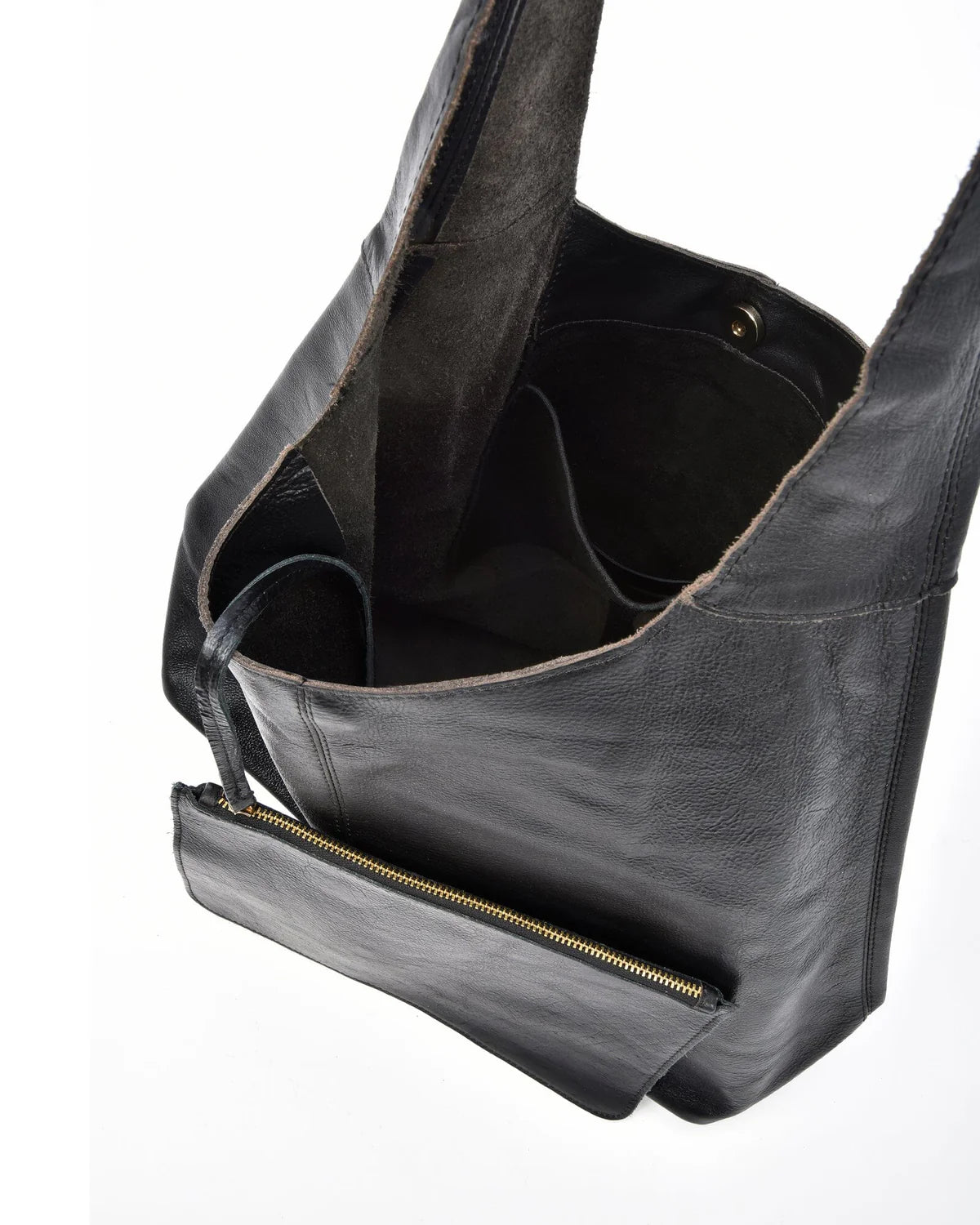 Lynx Black Metallic Leather Hobo Bag