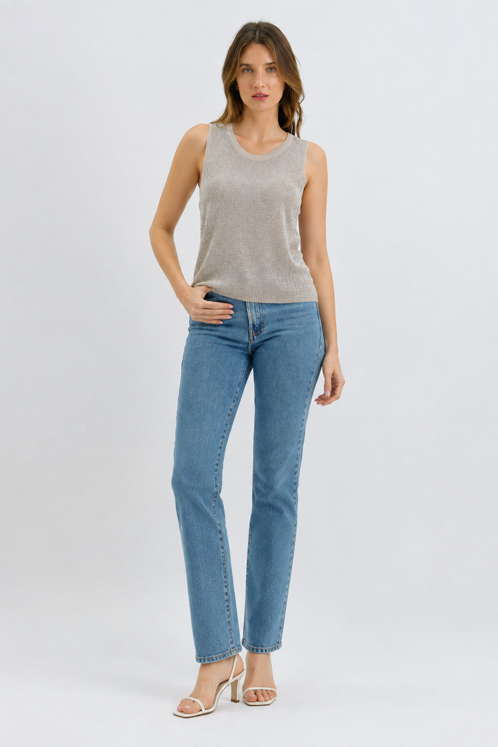 Liora Shimmer Top Silver