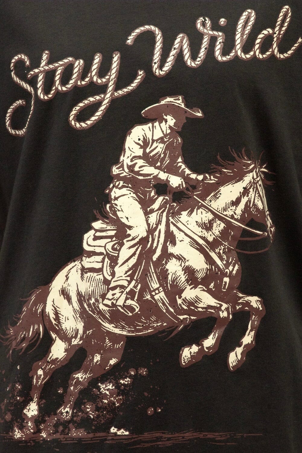 Stay Wild Tee Washed Black