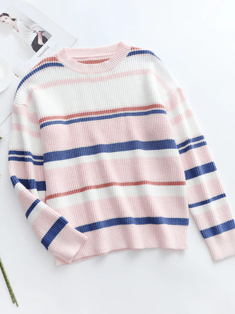 Clover Soft Ribbed Jumper Black/White