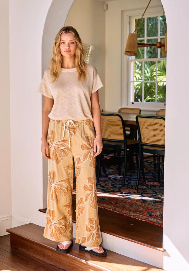 Floral Embroidered Pants by Little Lies