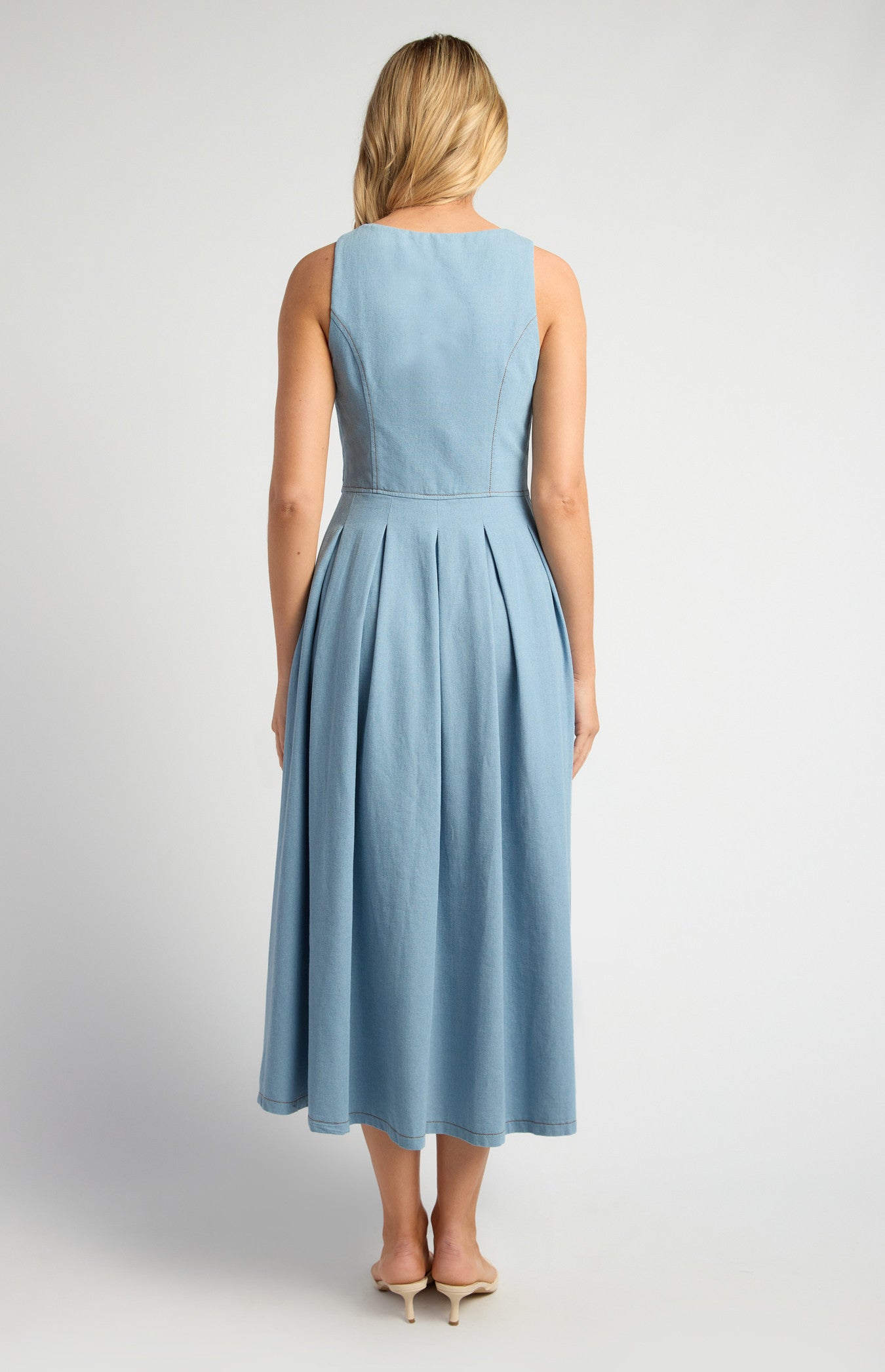 Eva Light Chambray Maxi Dress