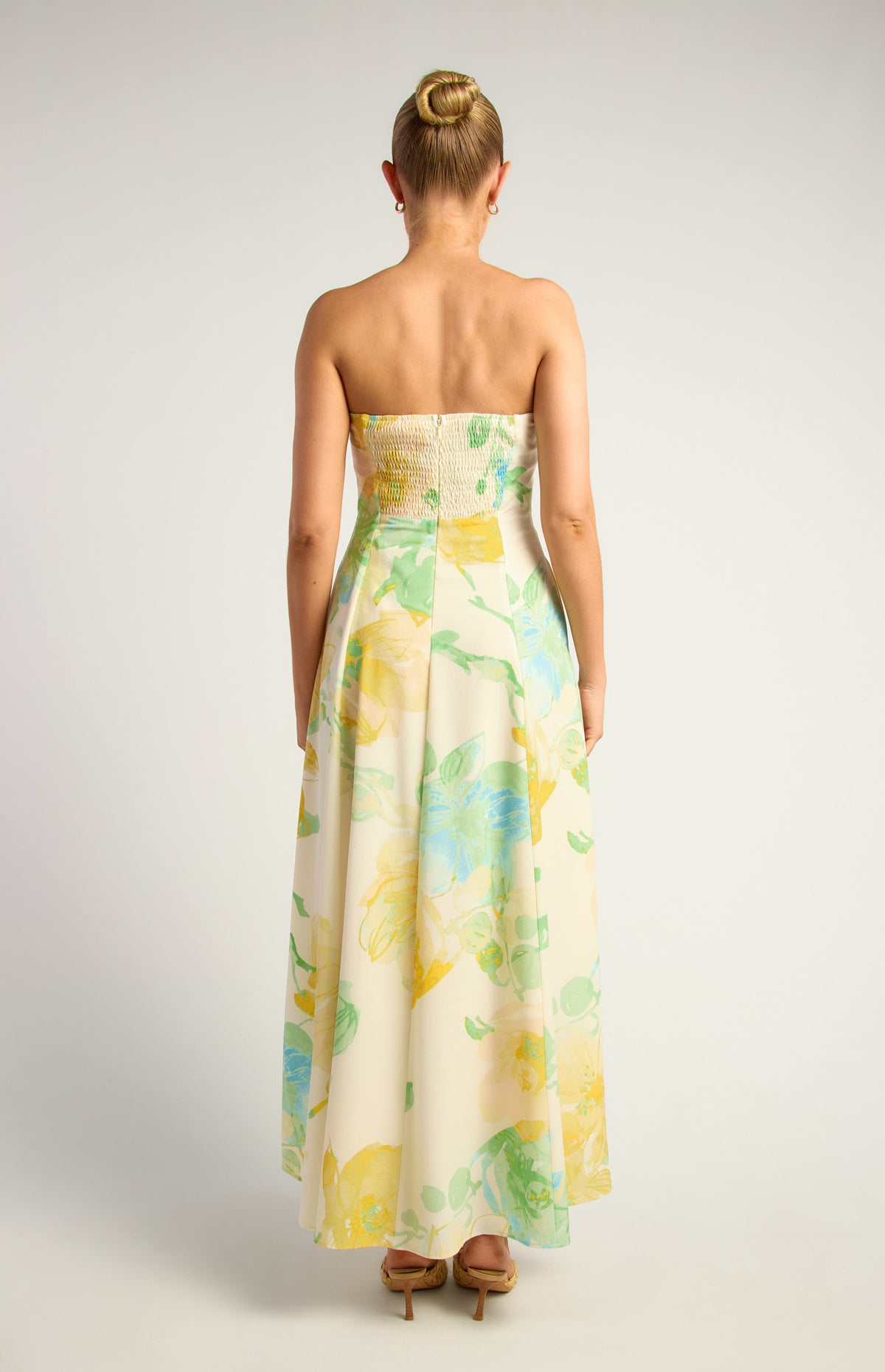 Wildflower Floral Maxi Dress Lemon