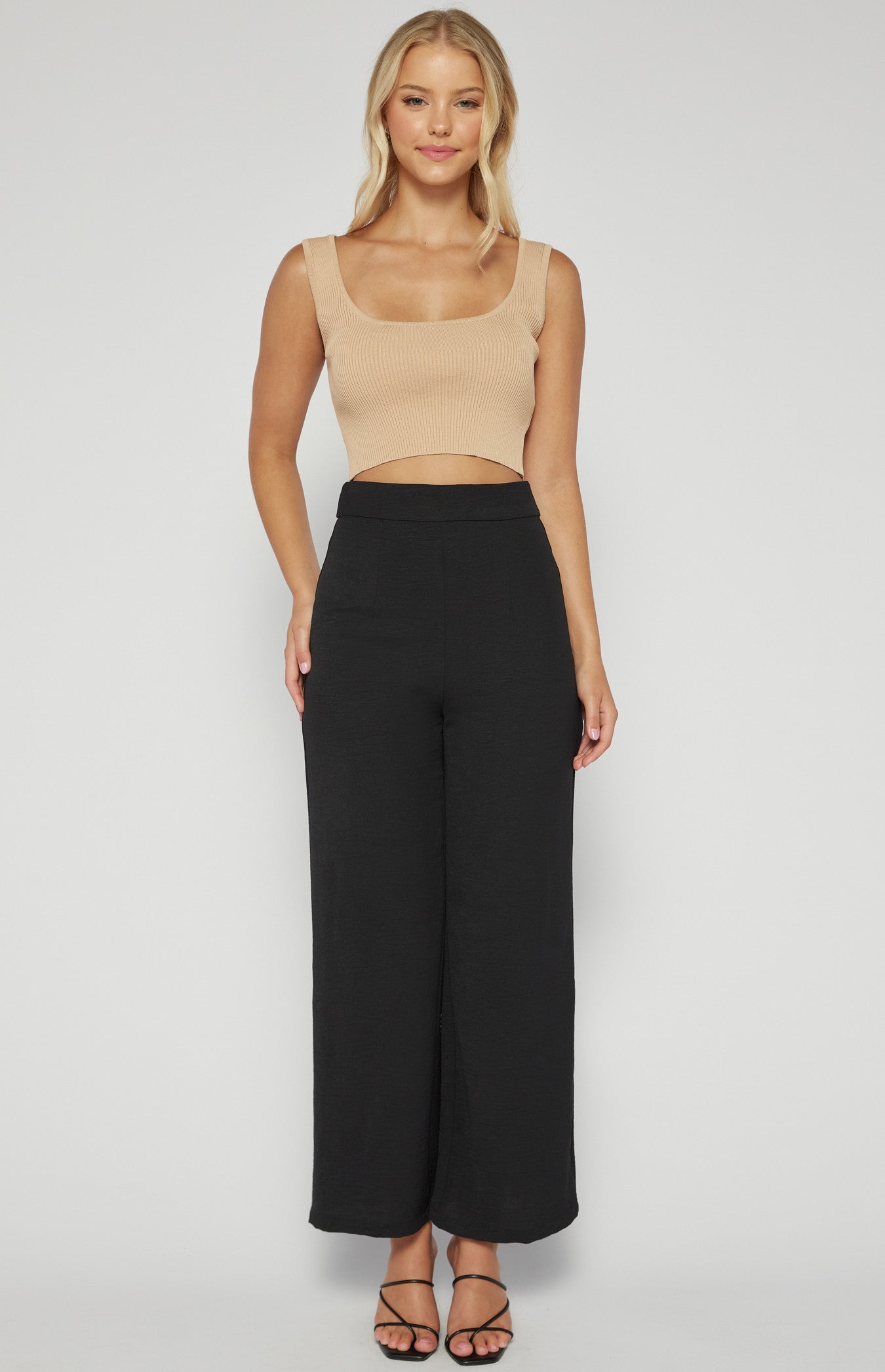 Nola Textured Wide Leg Pant