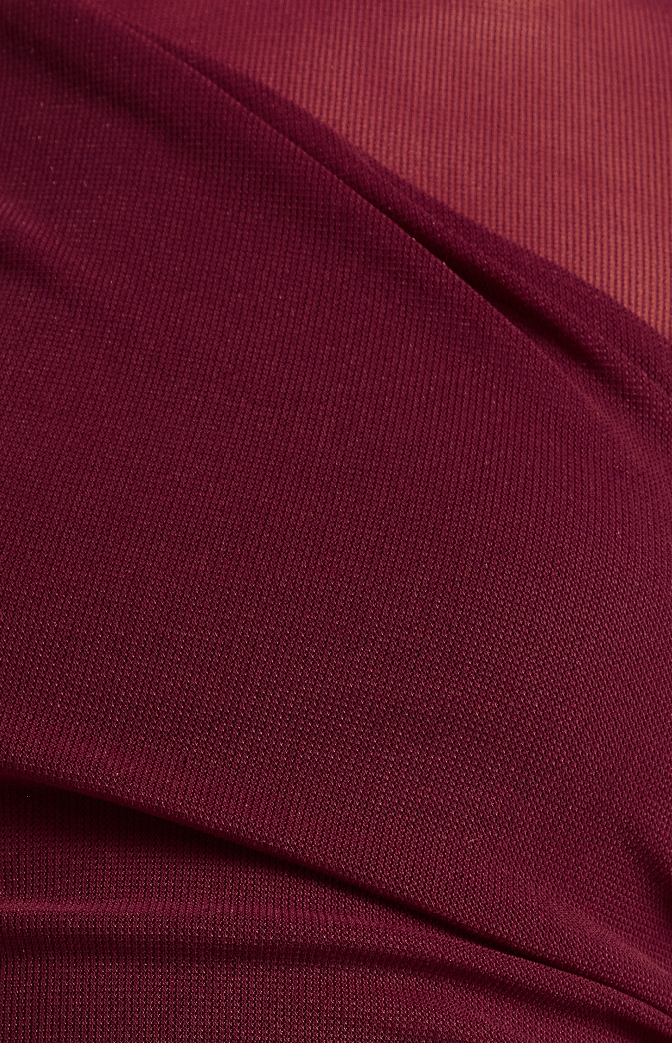 Renee Top with Sheer Neckline Dark Wine