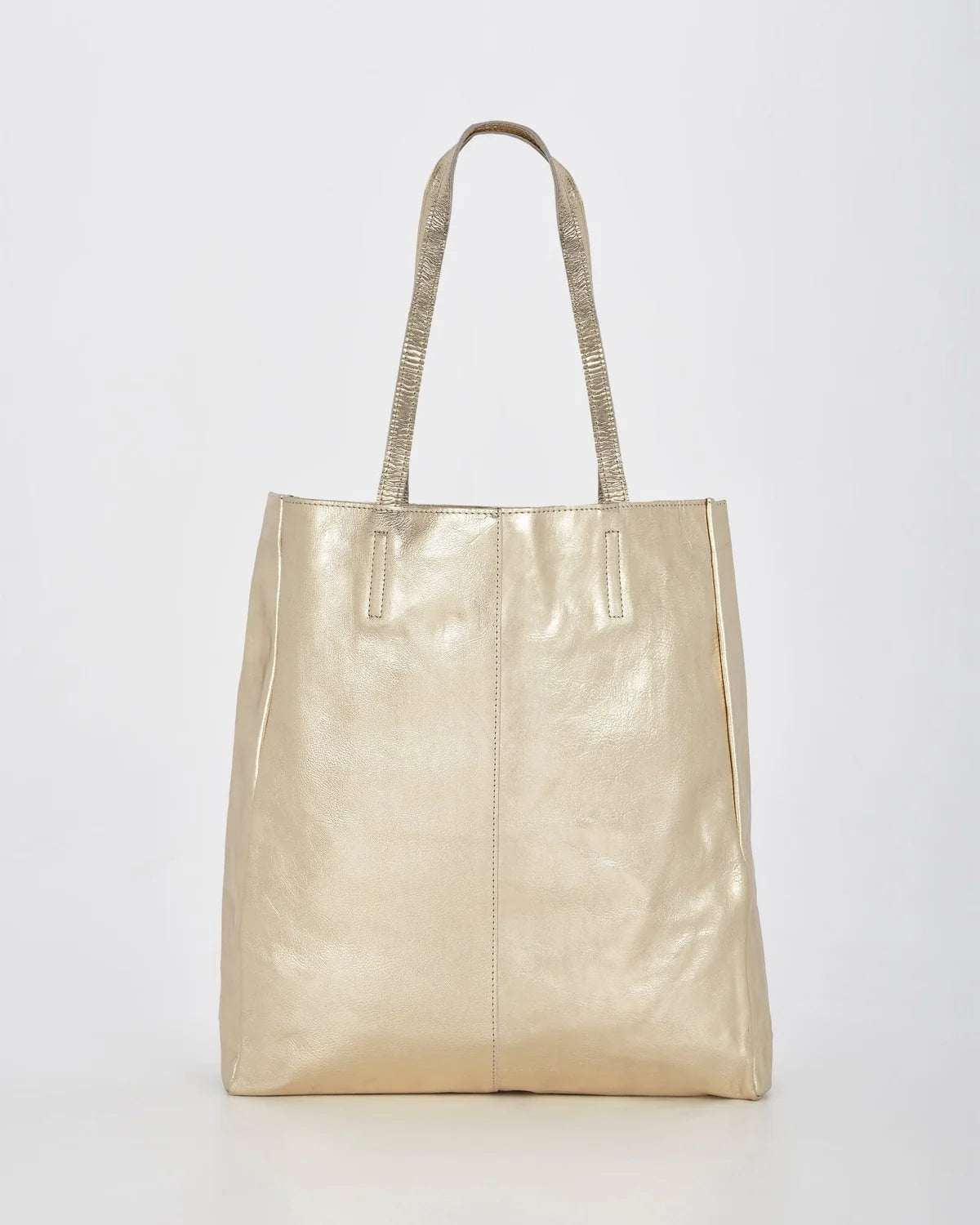 Venus Leather Metallic Hobo - Champagne