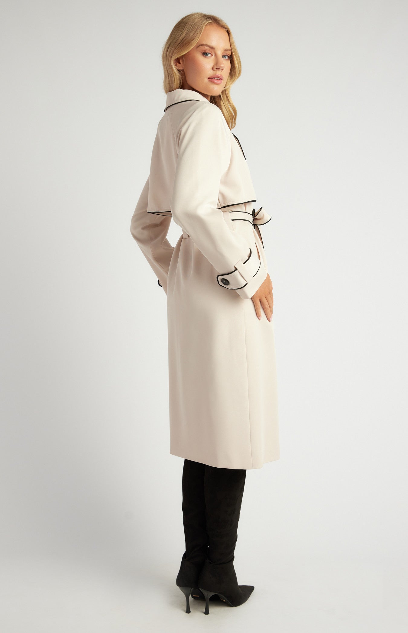 Byron Longline Trench Coat Beige