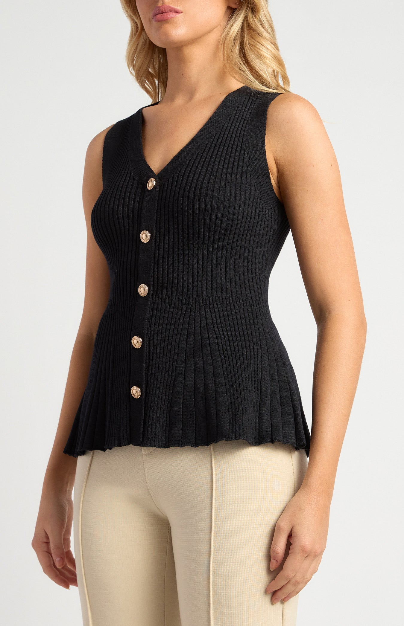 Sachi Knit Vest Black