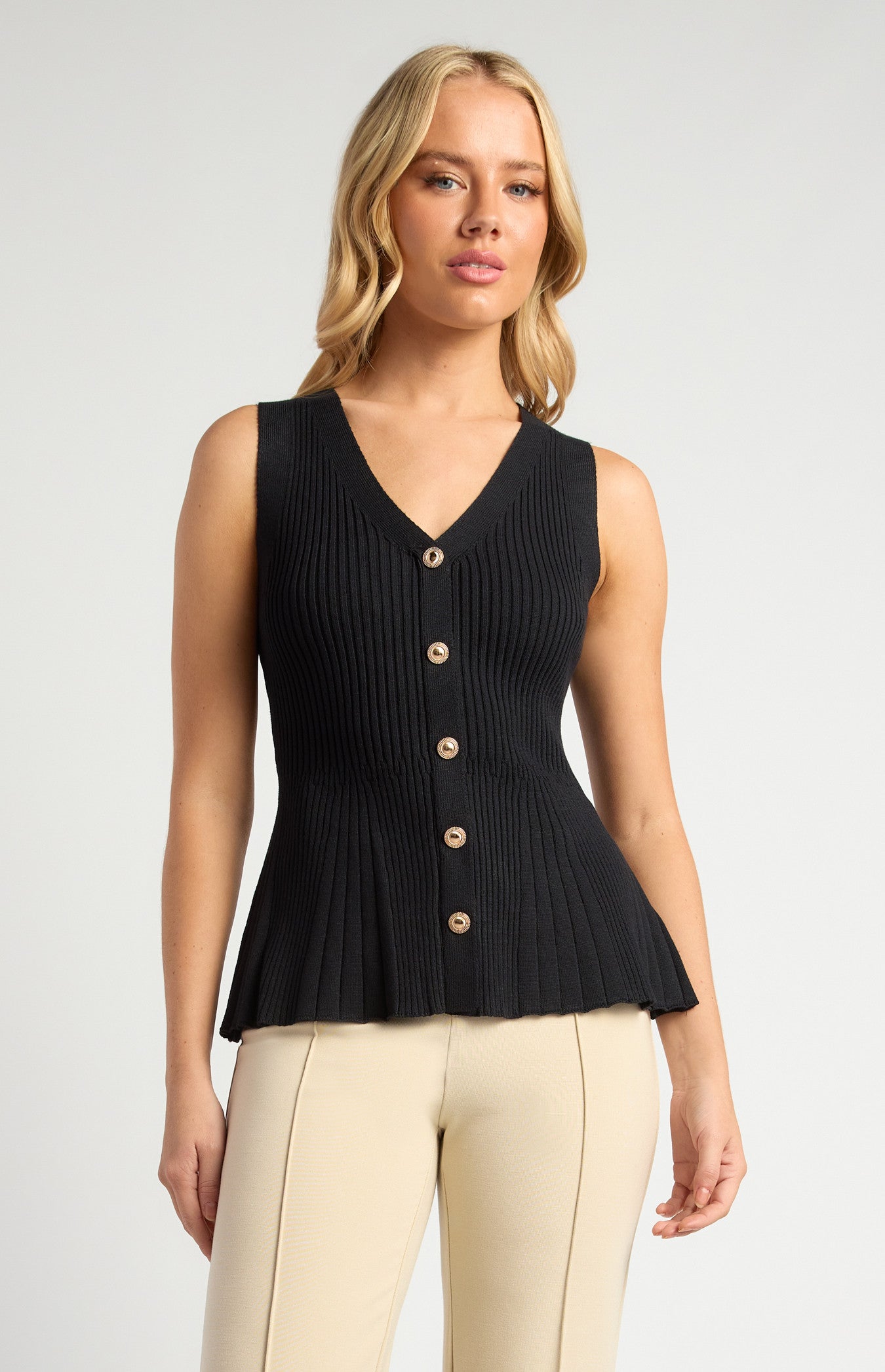 Sachi Knit Vest Black