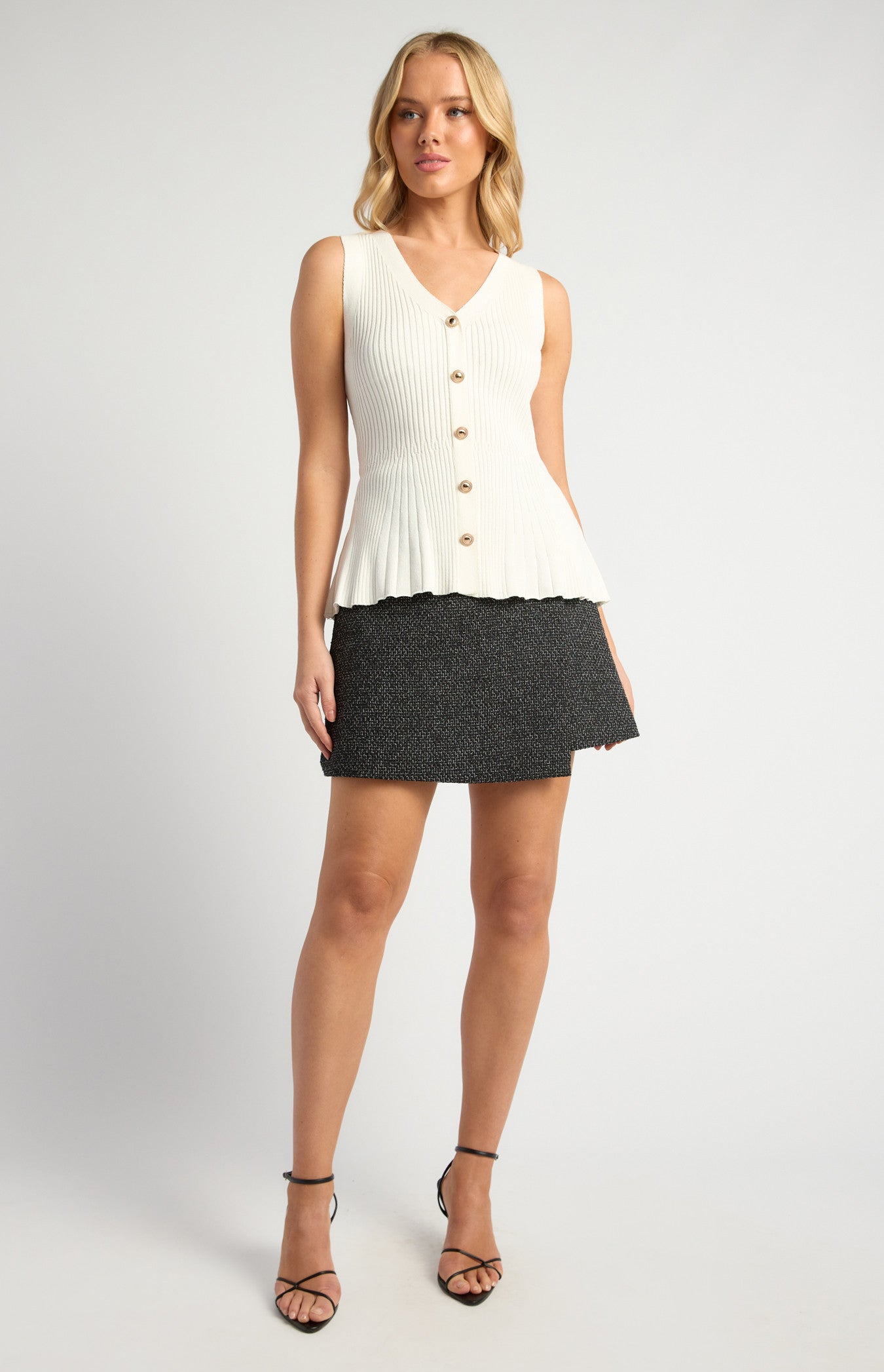 Sachi Knit Vest White