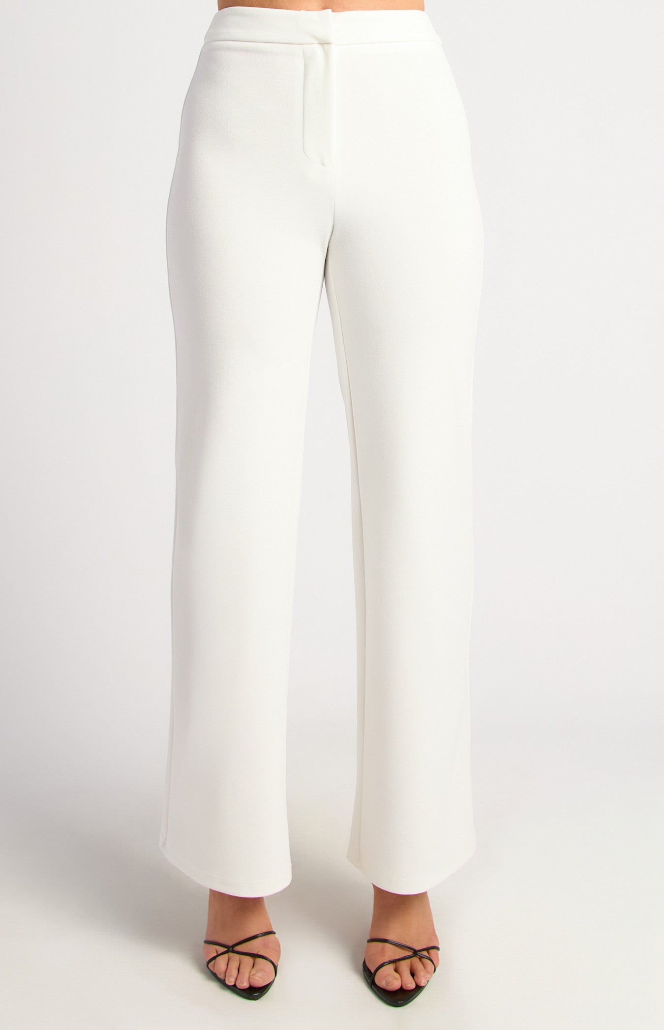 Winnie Stretch Jersey High Waisted Pant White