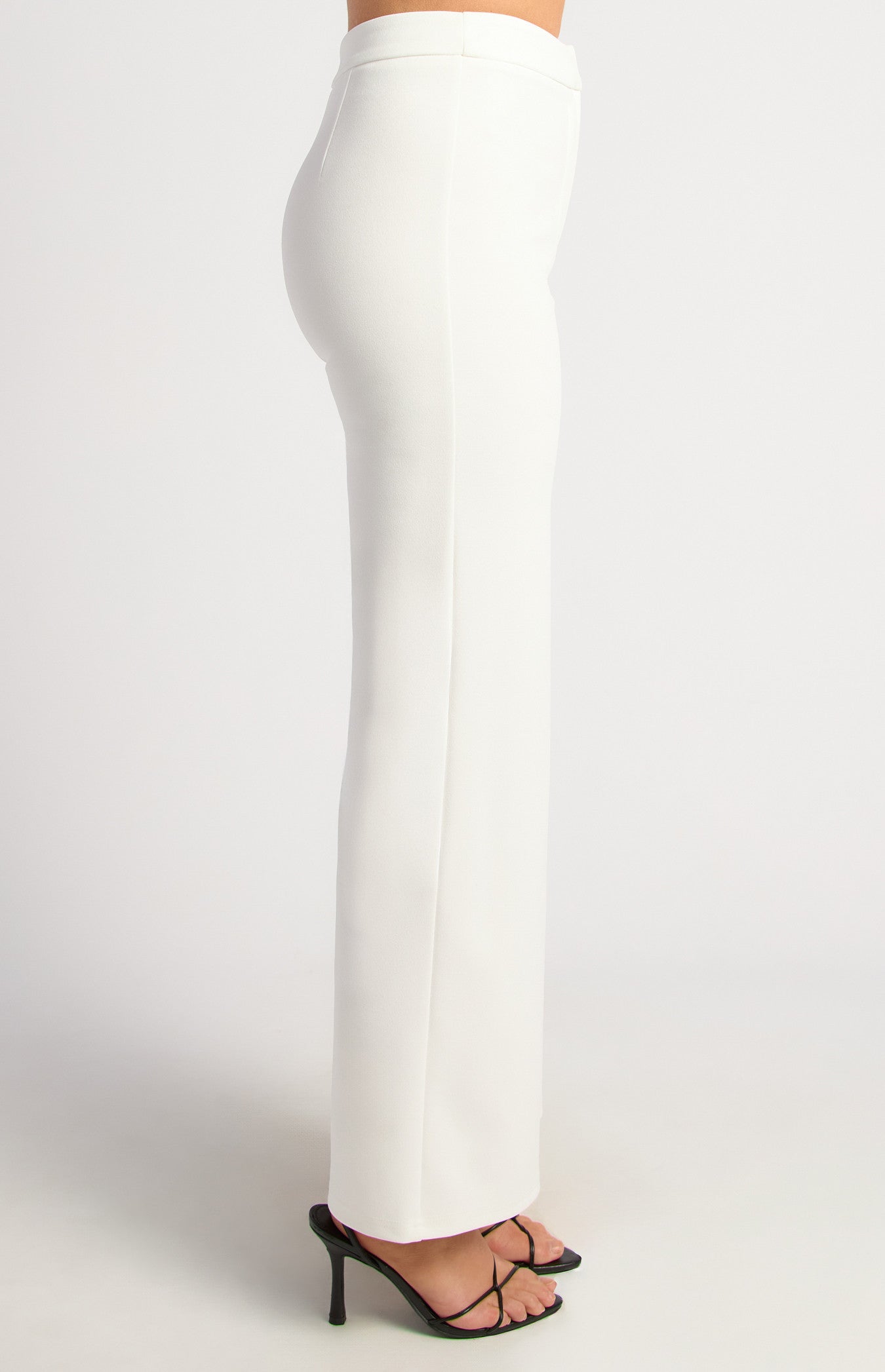 Winnie Stretch Jersey High Waisted Pant White