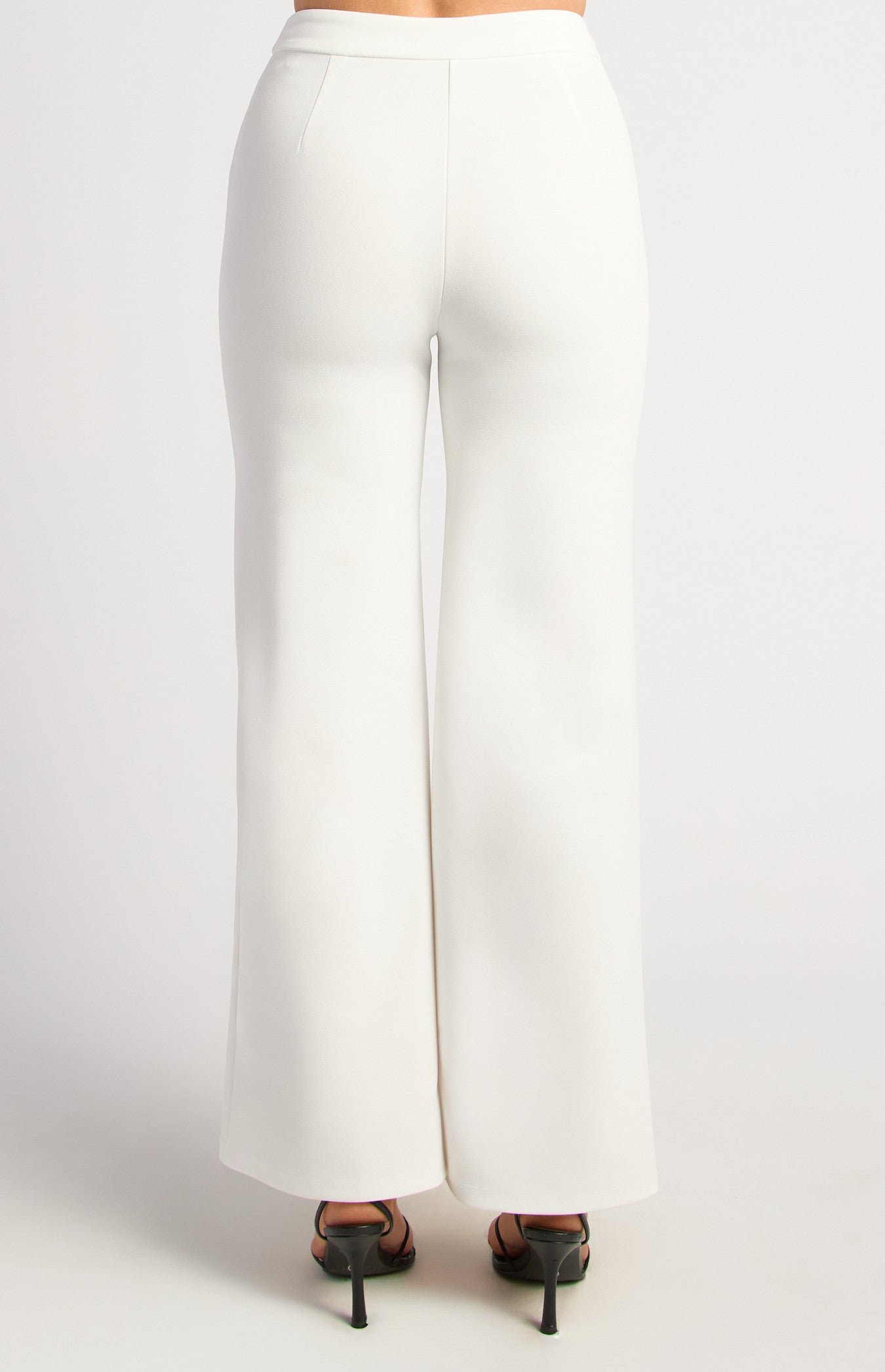 Winnie Stretch Jersey High Waisted Pant White