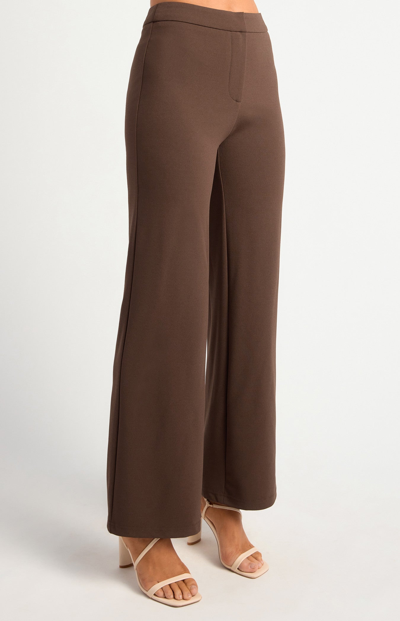 Winnie Stretch Jersey High Waisted Pant Chocolate