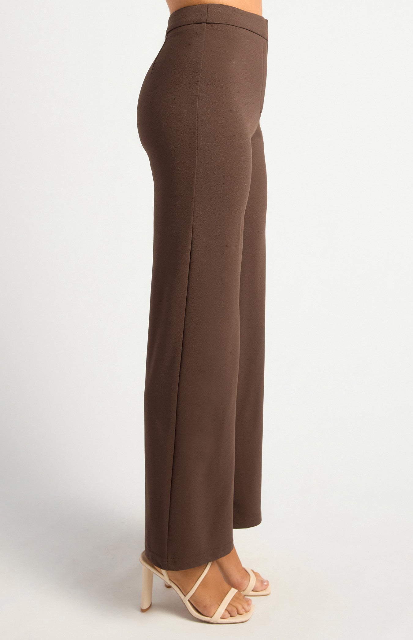 Winnie Stretch Jersey High Waisted Pant Chocolate