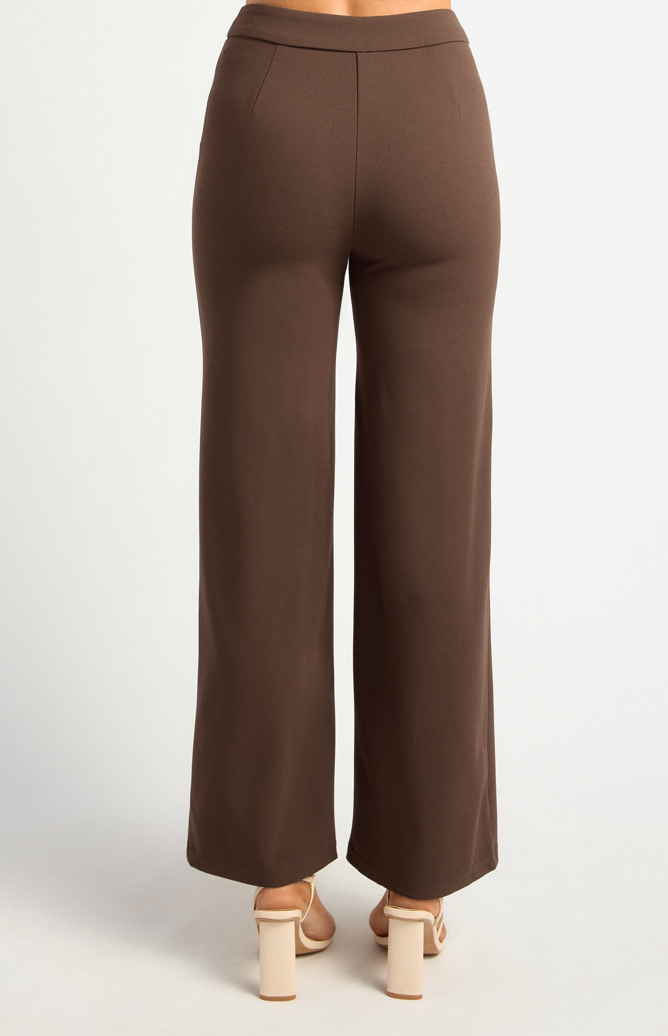 Winnie Stretch Jersey High Waisted Pant Chocolate