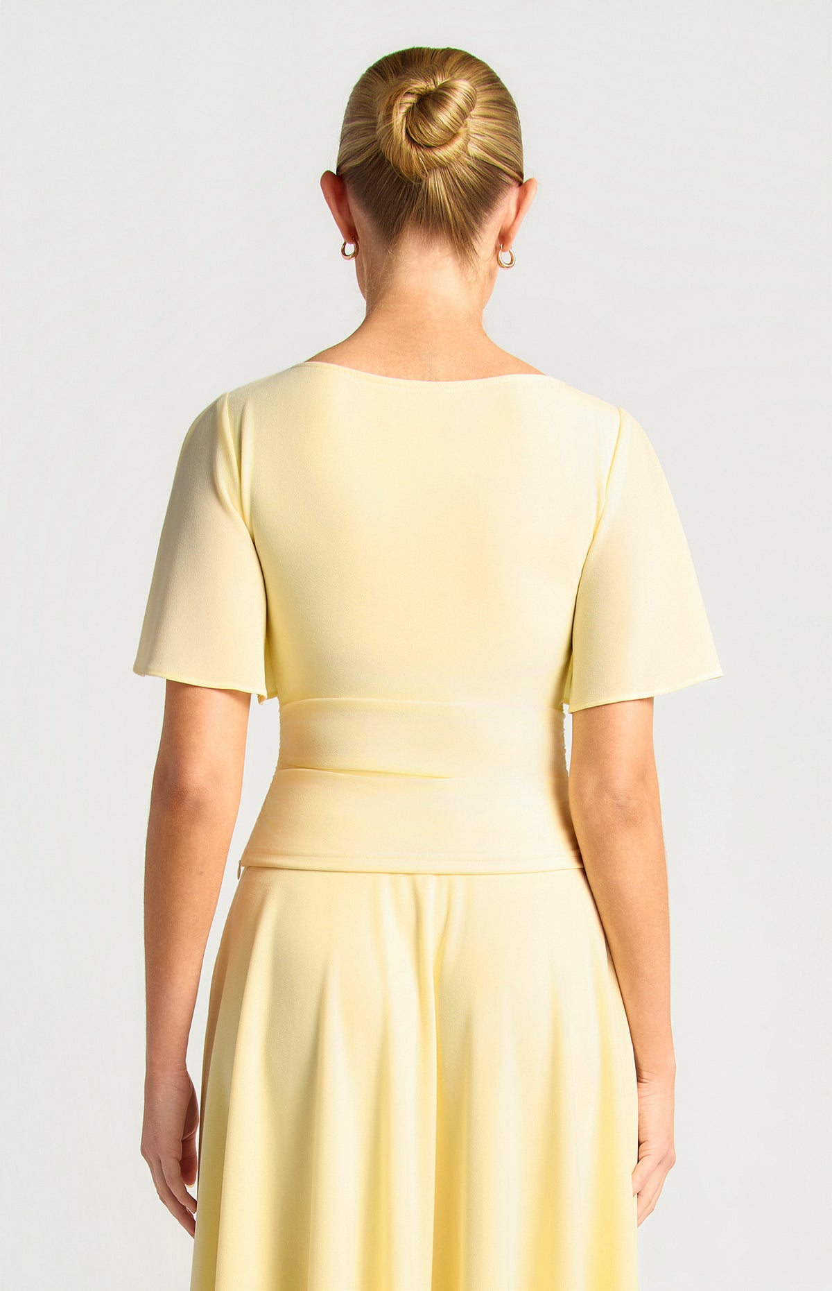 Meg Flutter Split Sleeve Top Buttercup